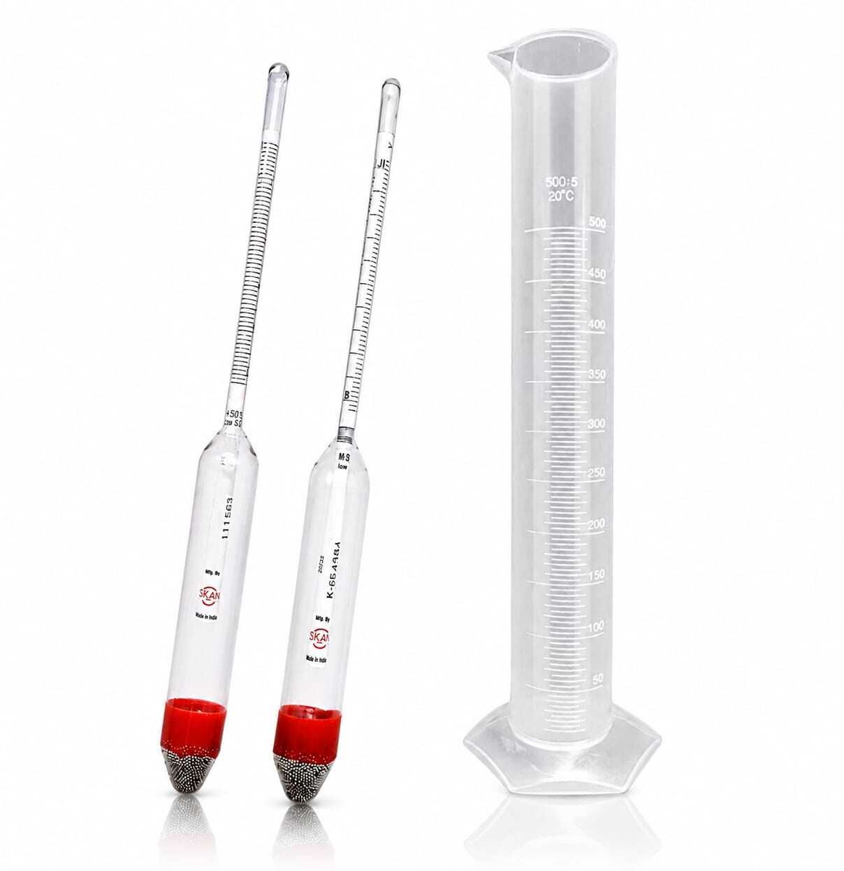 sknind SKAN Density Hydrometer Kit | (1 Diesel + 1 Petrol) Pack + 500ml meas. Cylinder| Hydrometer-picture-35