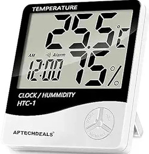goodsbazaar HTC1 Digital Hygrometer Thermometer Humidity Meter With LCD Display Hydrometer image 1