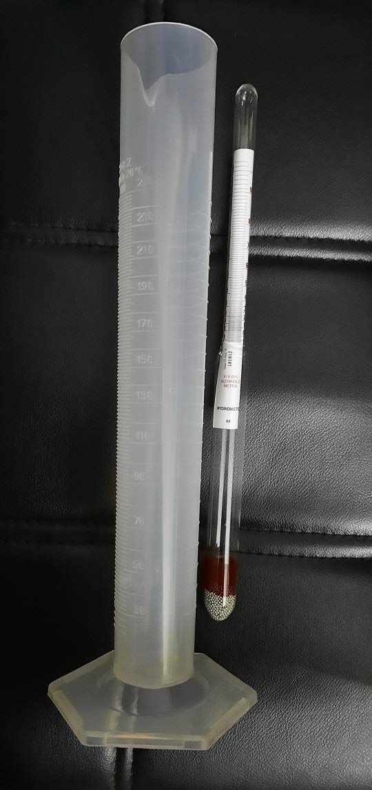 Alcohol Meter Hydrometer Glass With Measuring Cylinder 250ml | Hydrometer-image-27