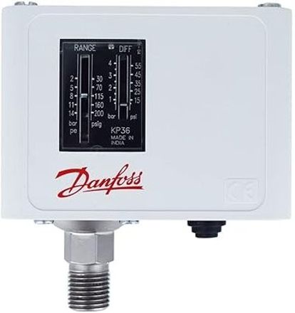 techno Danfoss KP36 Pressure Control 2-14 BAR, 0.7-4 BAR, IP 30, G1/4A Hydrometer-picture-31