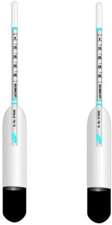 Milk Purity Tester Meter Glass Lactometer Check Water In Milk At Home (2 Pack) Hydrometer