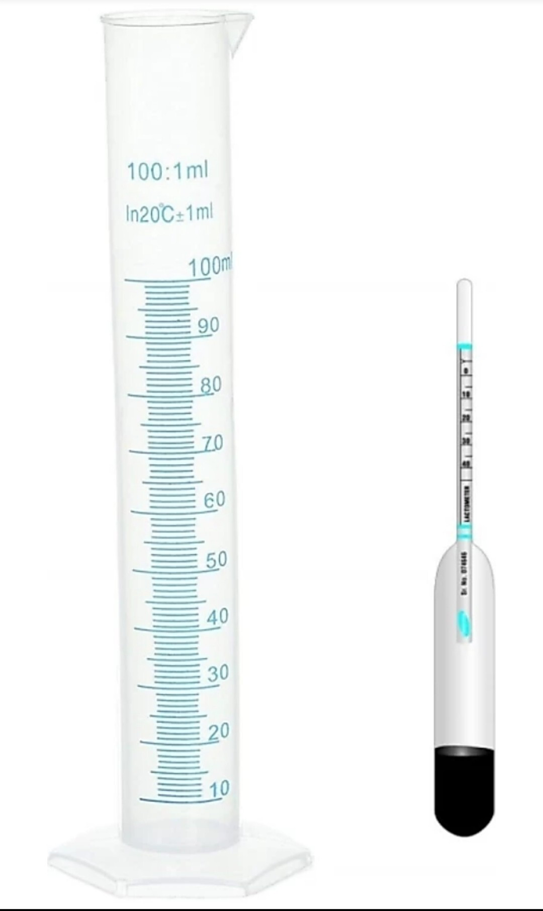 indiginous Lactometer for Checking Milk Purity at Home Milk Hydrometer Milk Lactometer Kitchen thermometer lactometer Dairy Milk Tester Milk Gravity Tester With 100ML Tube Hydrometer image 1