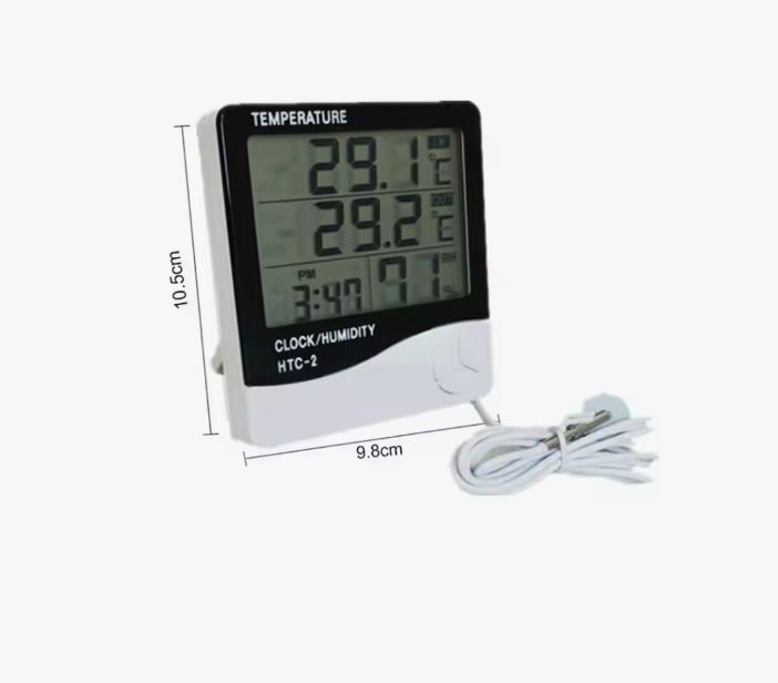 gadgetschroma HTC-2 Digital Hygrometer Thermometer Humidity Meter With LCD Display Clock A26 Hydrometer-picture-25