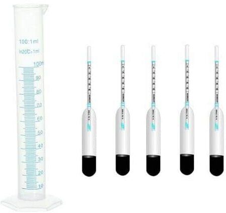 Milk Lactometer Checking Milk Purity Kit 4 Lactometer and 1 Unit Jar Hydrometer