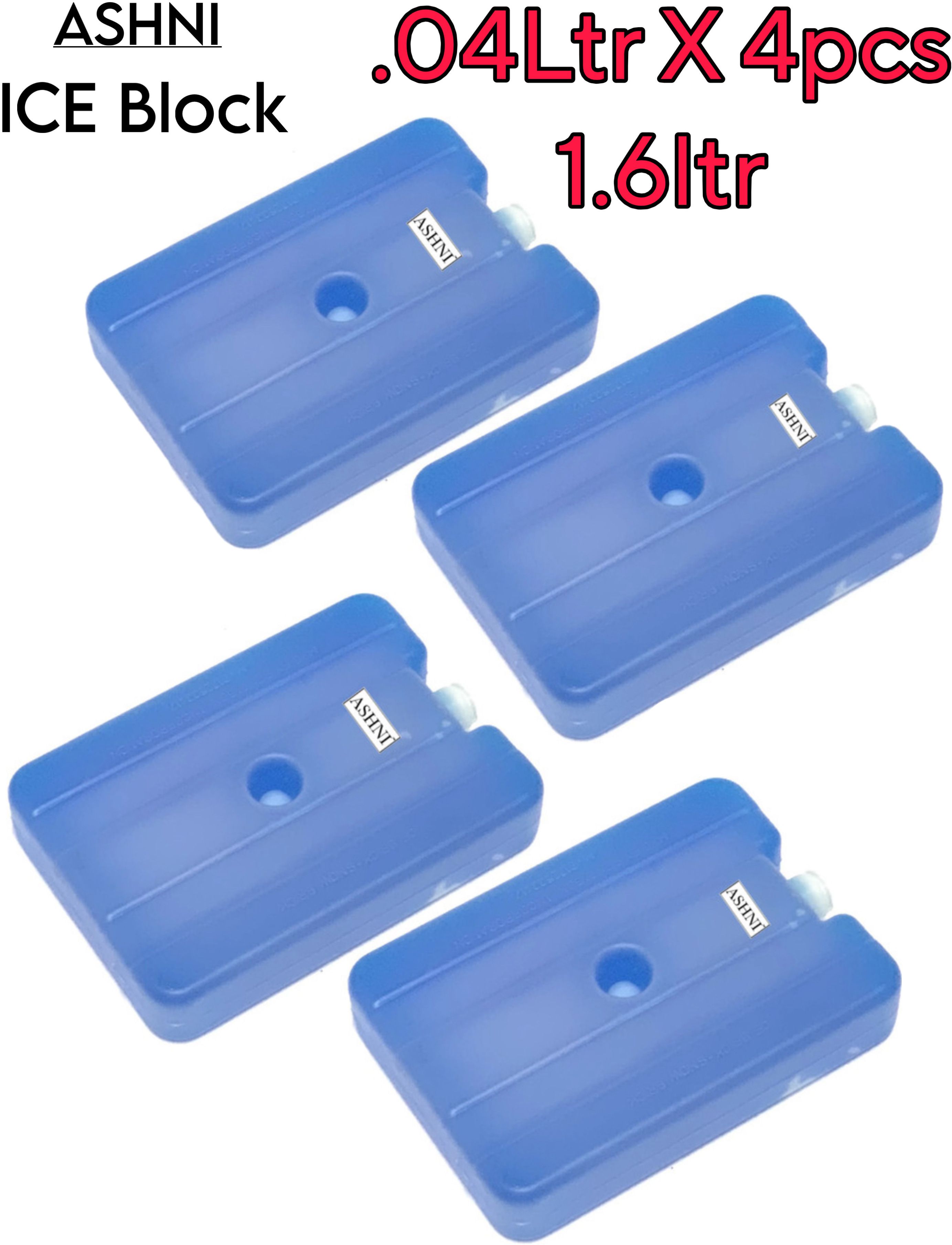 ashni 1.6 L Plastic Gel Ice Bricks Reusable For Traveling Medicine Food Pack of 4 Ice Bucket-picture-19