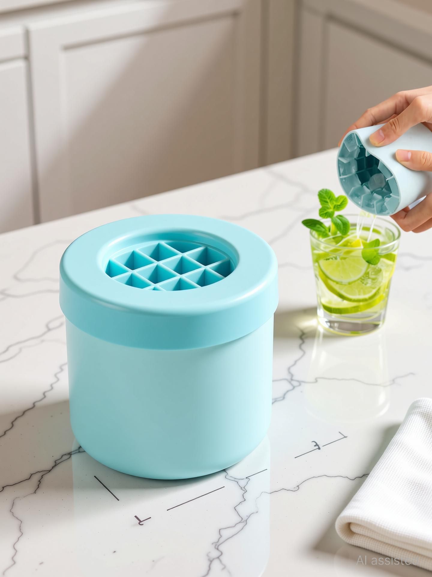 lais enterprises Silicone Ice Cube Bucket Blue Silicone Ice Cube Tray-picture-11