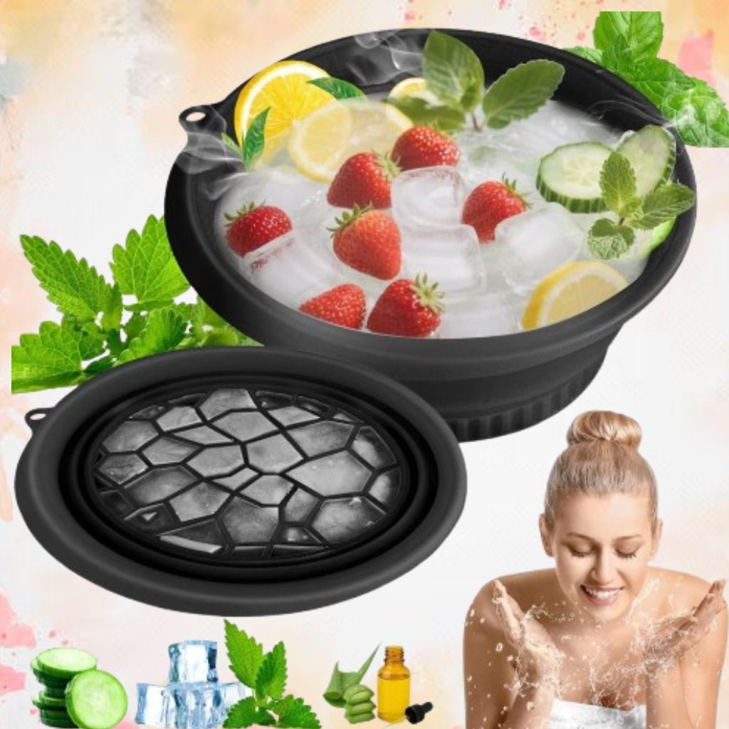 zucline Silicone Massage Bowl Ice Bucket for Travel and Outdoor Events Disposable-picture-2