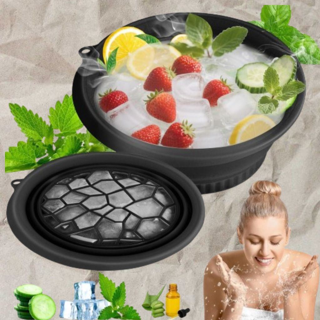 zucline Silicone Massage Bowl Ice Bucket with Lid and Compact Structure Disposable-picture-43