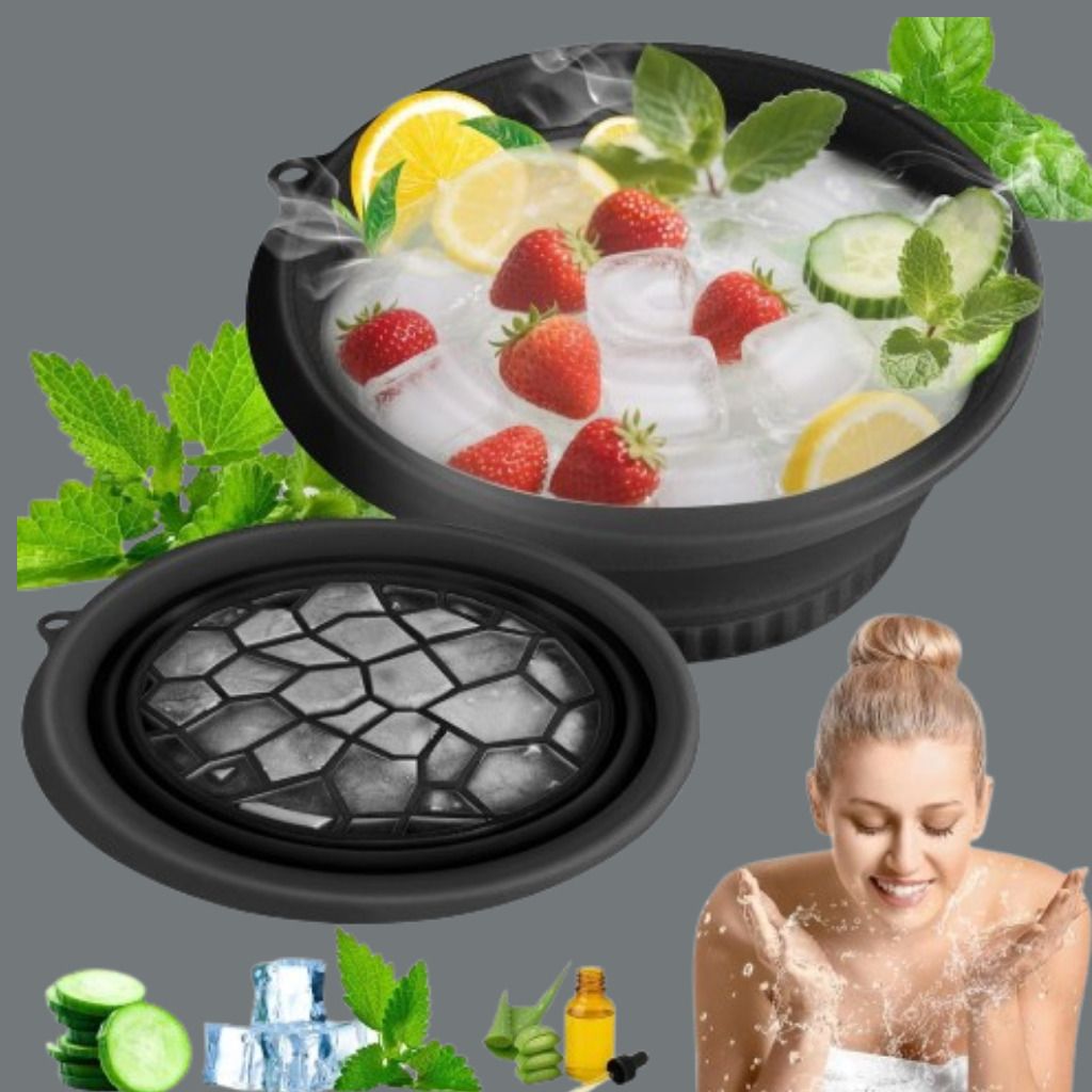 zucline Silicone Massage Bowl Ice Bucket with Comfortable Grip Handle Disposable-picture-20