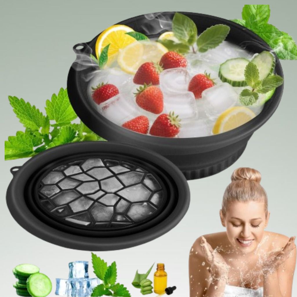 zucline Silicone Massage Bowl Ice Bucket with Secure Grip Handle Disposable-picture-0