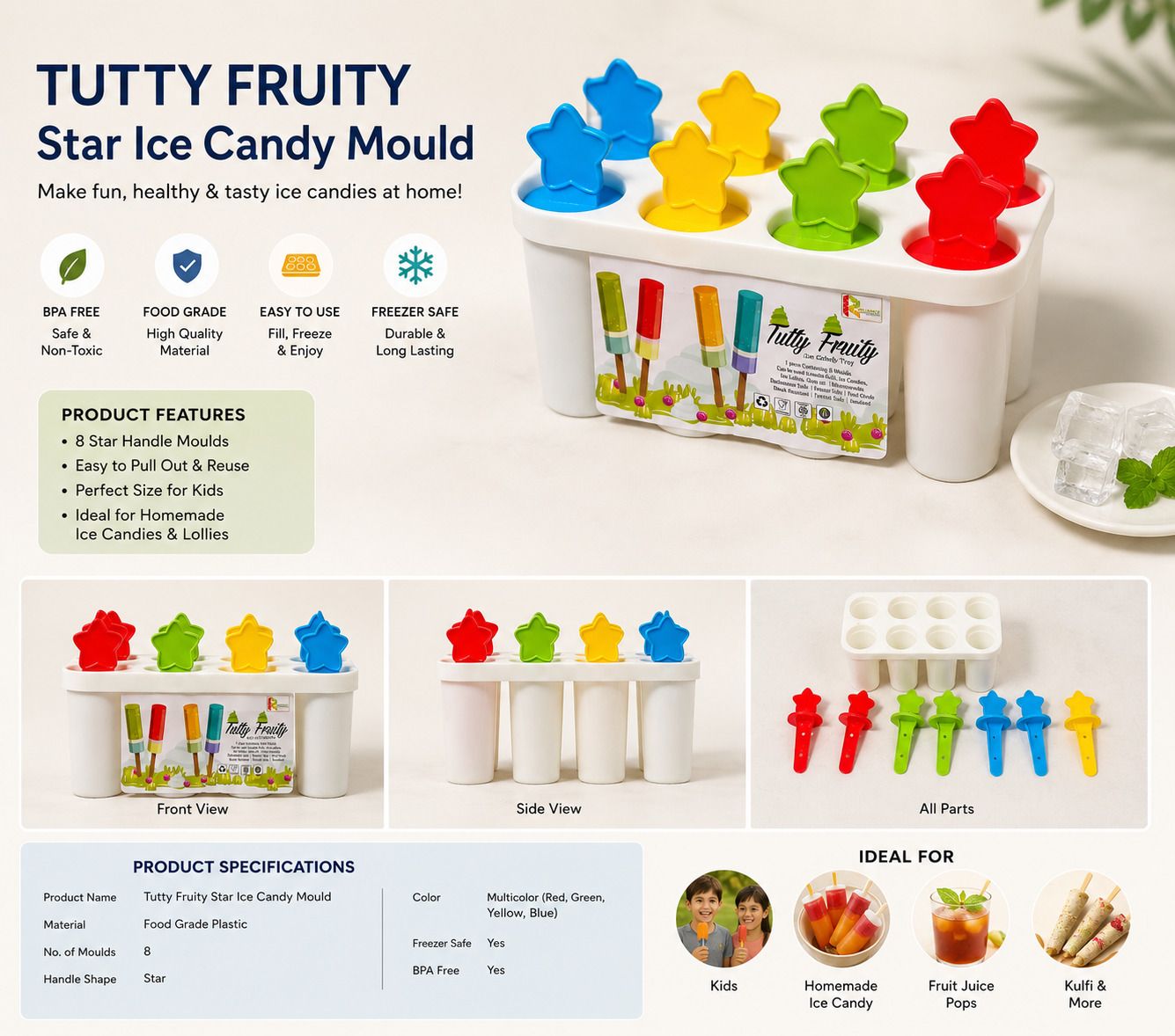 roy creation 60 ml Manual Ice Cream Maker-picture-20