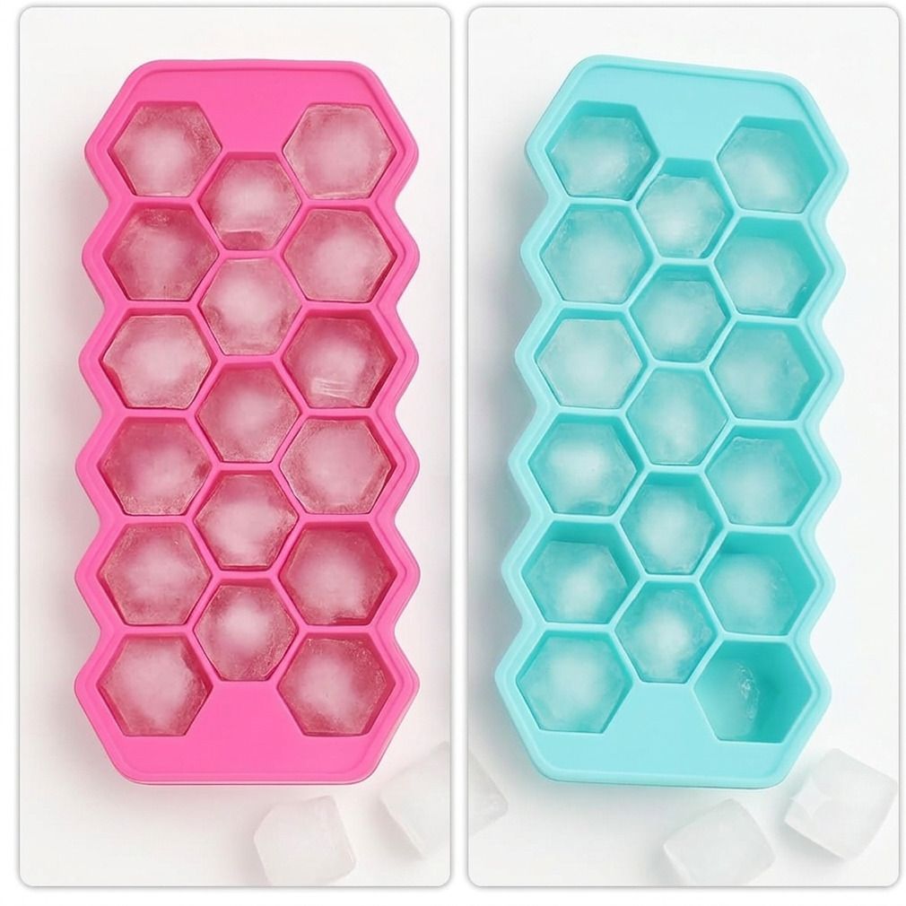 Ice Cube Tray In Combo Pack of 2 Multicolor Plastic Ice Cube Tray-image-19