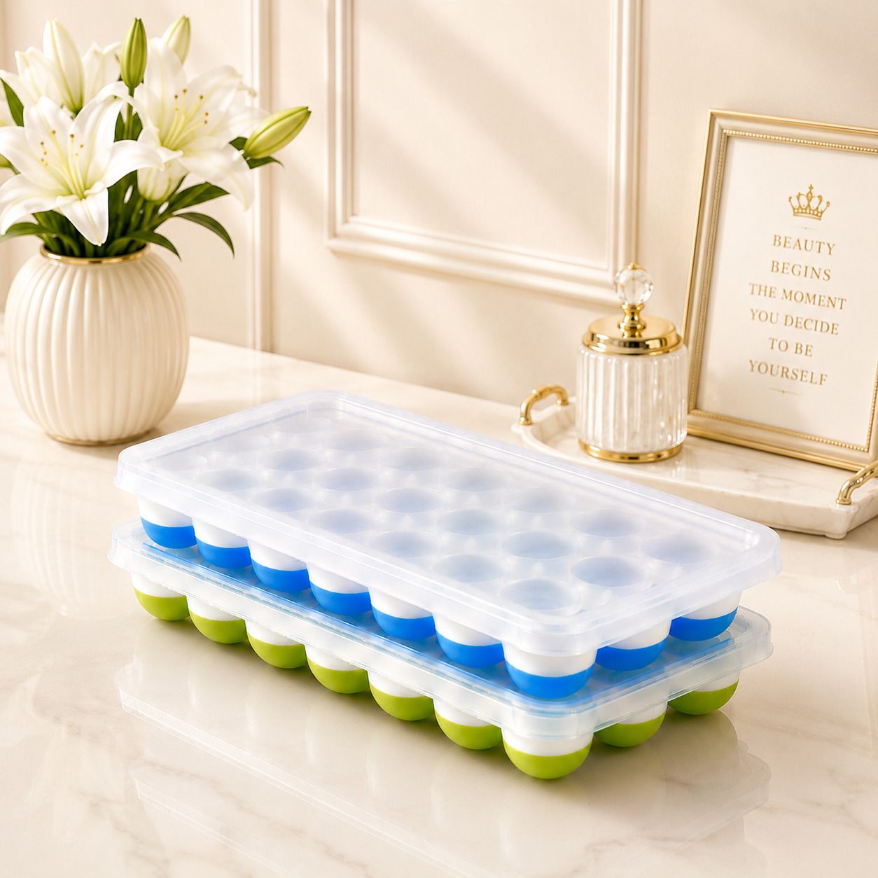sprinkle 1x pop up ice tray 38 Blue Silicone Ice Cube Tray-picture-32