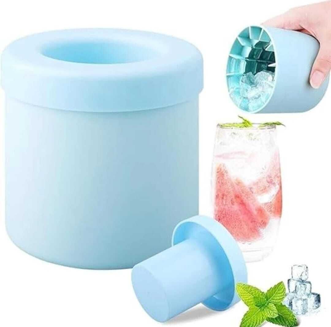 azel sellworld Mini Cylinder Ice Cube Mold - Make 60 Small Ice Cubes Multicolor Silicone Ice Cube Tray-picture-0