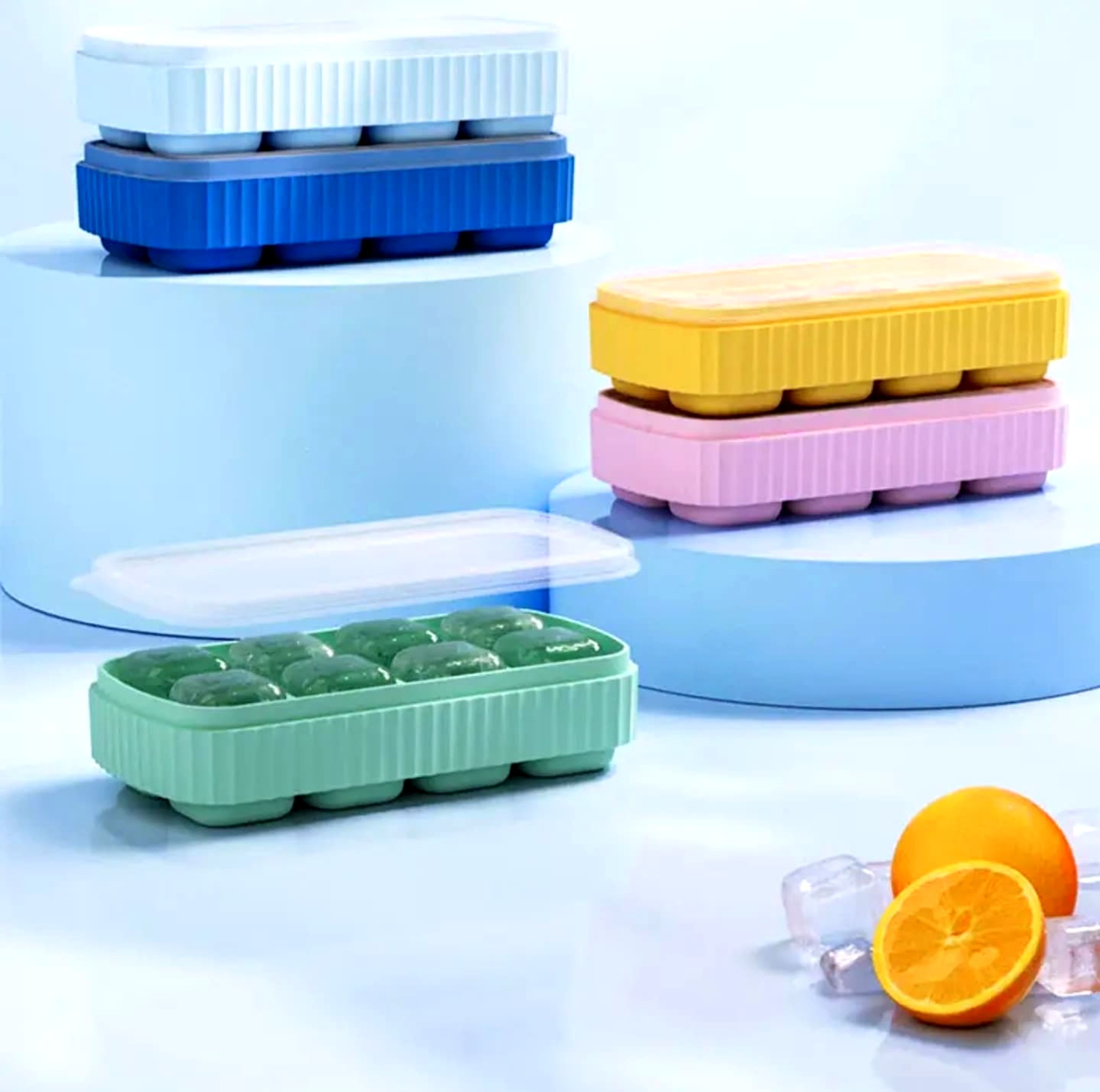8 Big cube Ice Tray | BPA Free | Multicolor Silicone Ice Cube Tray-image-20
