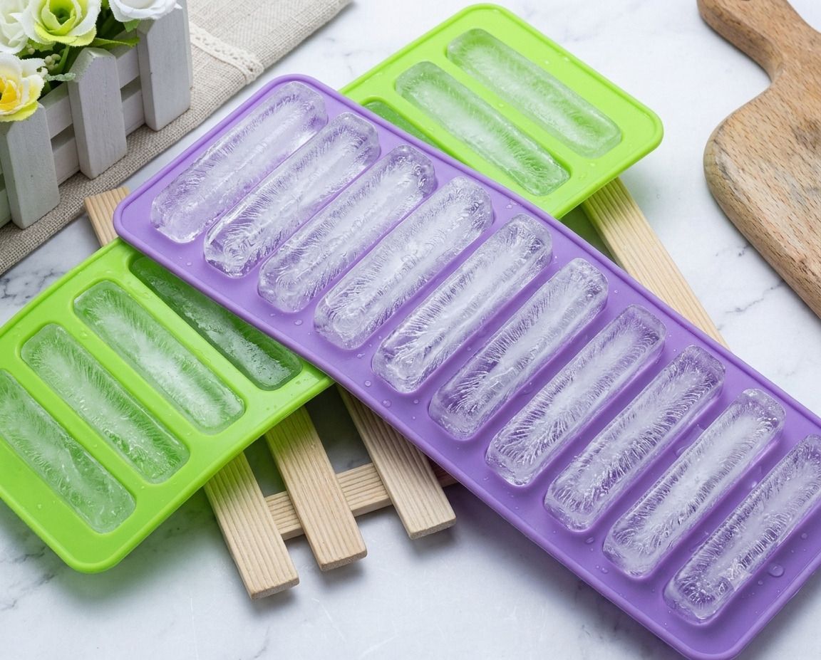 hurainta fashion Ice Cubes Tray for Freezer Multicolor Silicone, Plastic Ice Cube Tray-picture-34