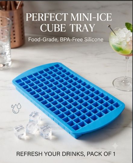 PERFECT MINI 160 CUBE ICE TRAY 01 Blue Silicone Ice Cube Tray-image-38