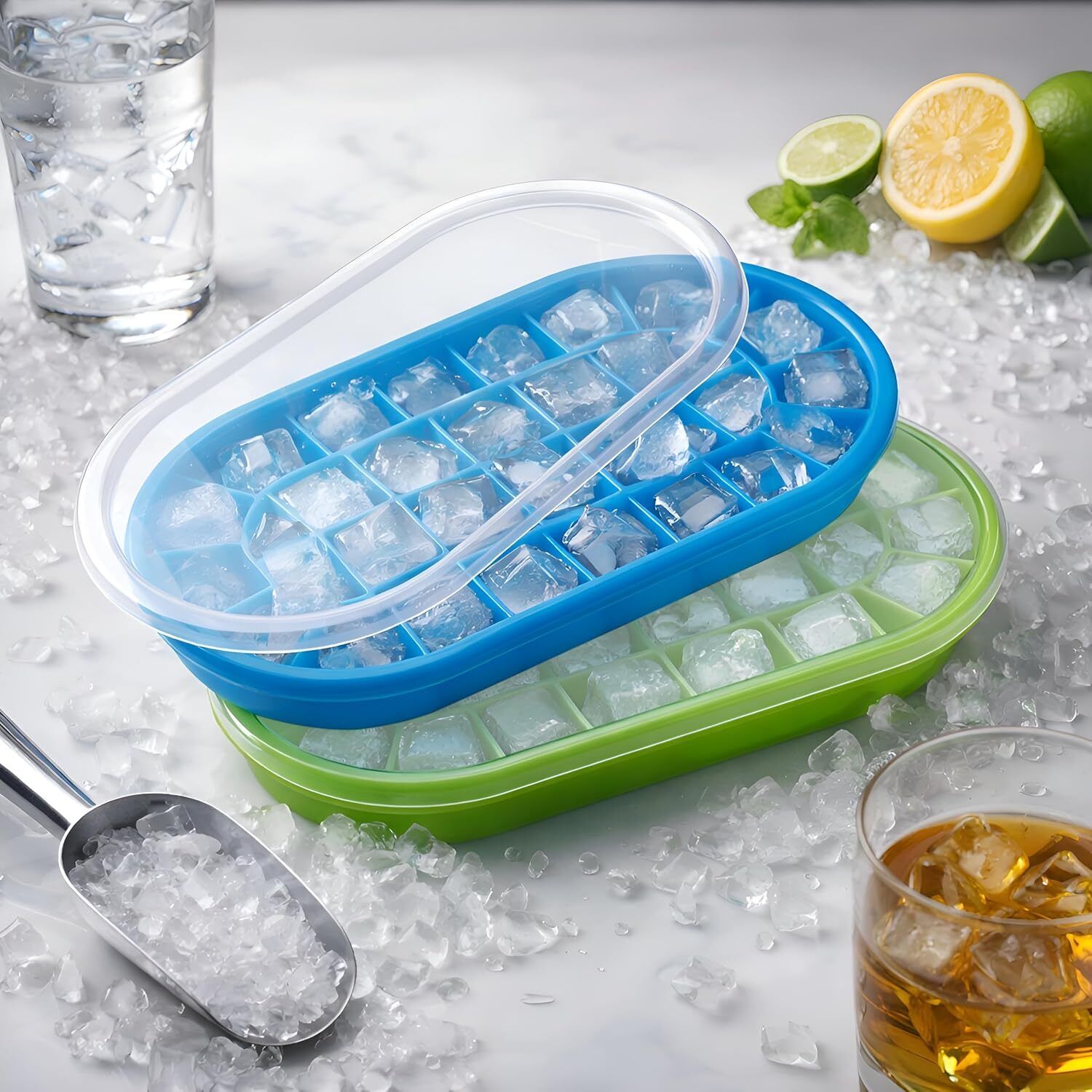 2pcs Pop-Up Ice Cube Trays Multicolor Silicone Ice Cube Tray-image-39