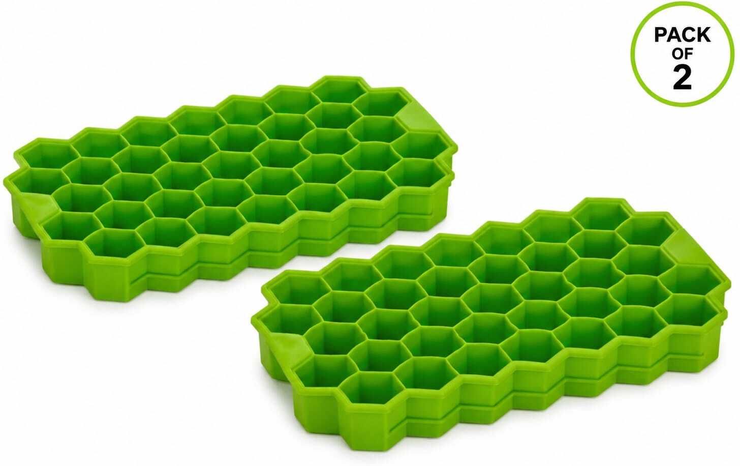 Honeycomb Silicone Ice Cube Trays with Easy Release Mould Green Silicone Ice Cube Tray-image-49