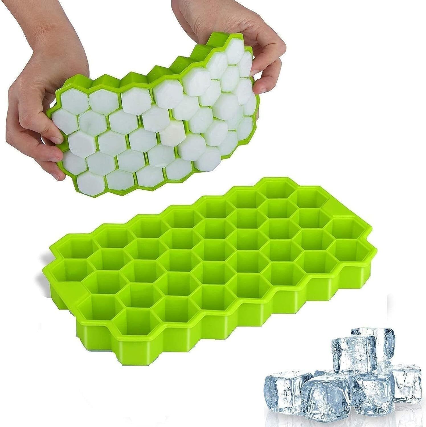 Green Silicone Ice Cube Tray-image-26