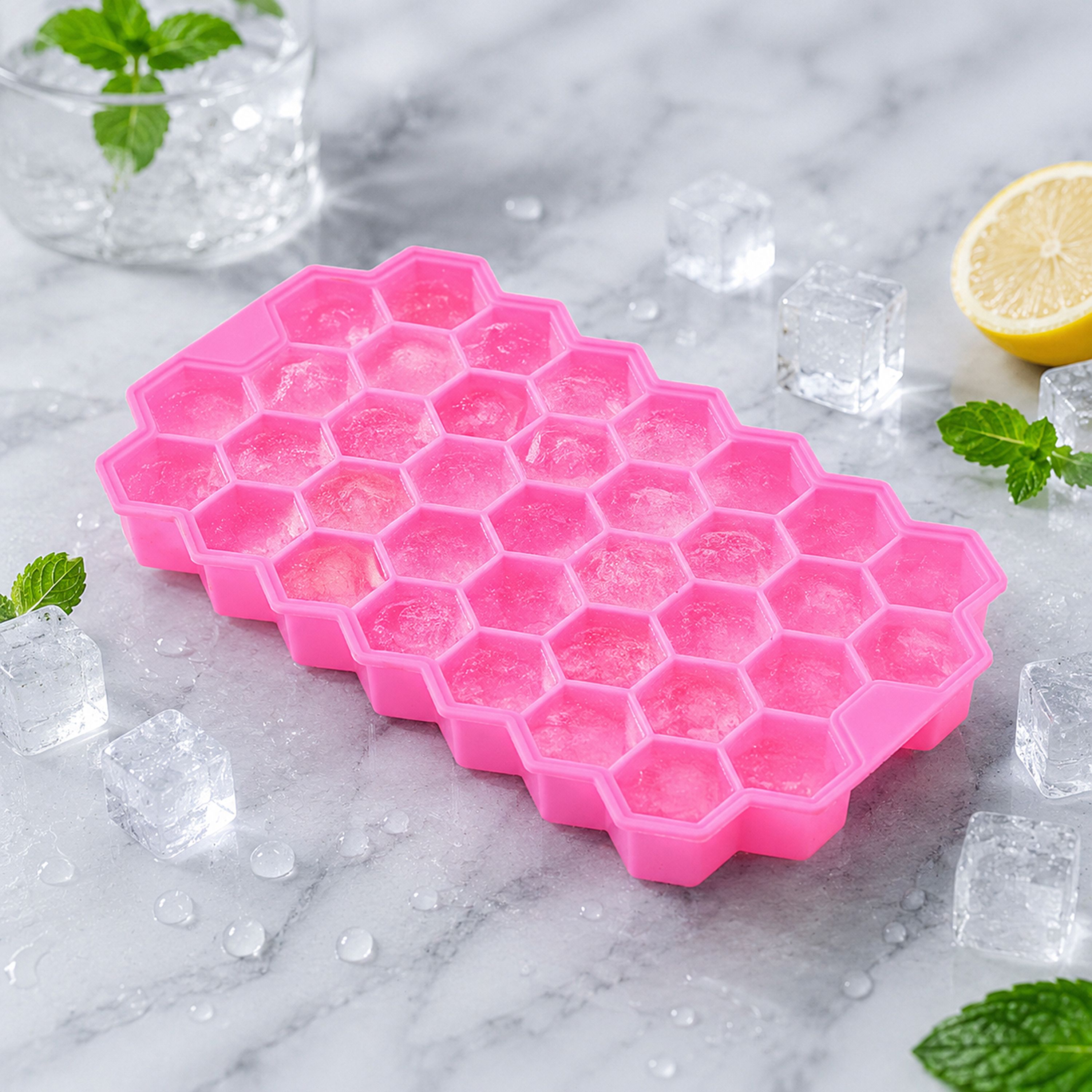 Xaipro Pink Silicone Ice Cube Tray-picture-40