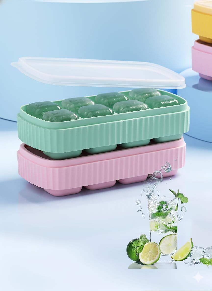 Multicolor Silicone Ice Cube Tray-image-10