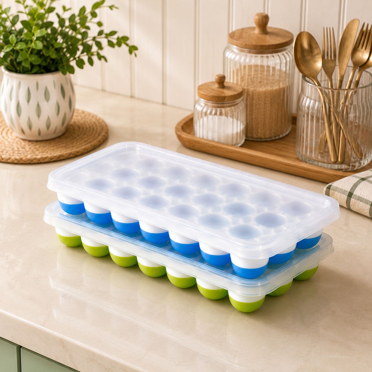 sprinkle 1x pop up ice tray 32 Blue Silicone Ice Cube Tray-picture-10