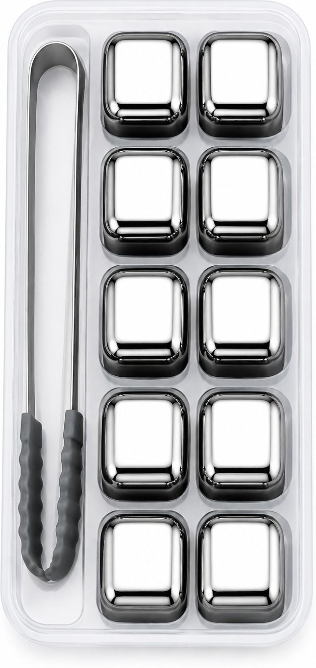 WS-8SS-001 Silver Steel Ice Cube Tray-image-32