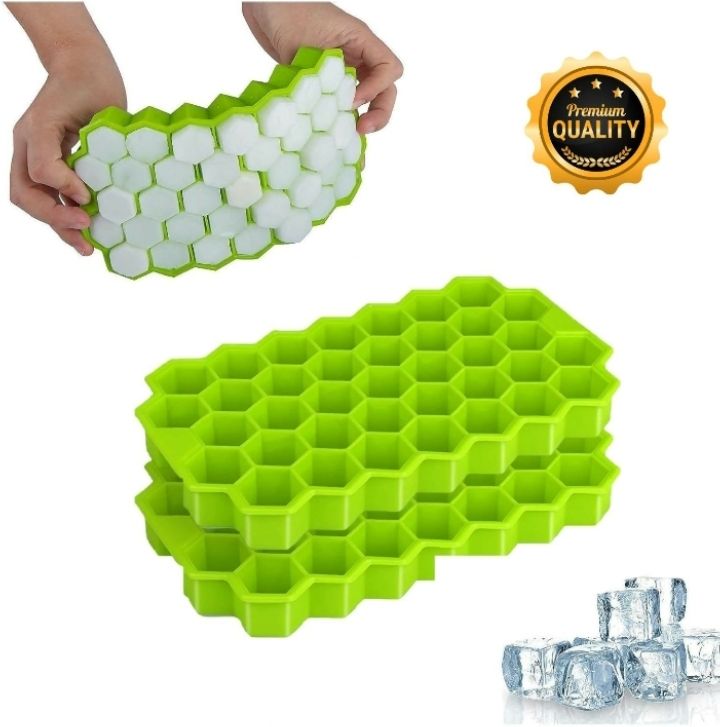 Honeycomb Icetray (pack of 3) Blue Silicone, Plastic Ice Cube Tray-image-30