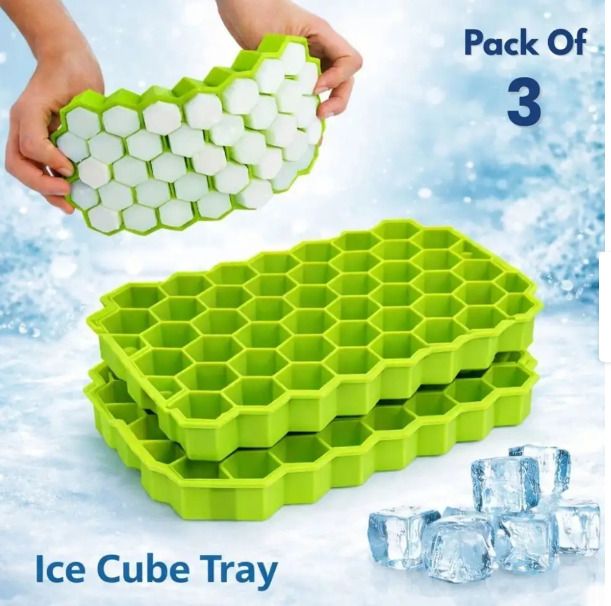silicone ice tray Green Silicone Ice Cube Tray-image-34