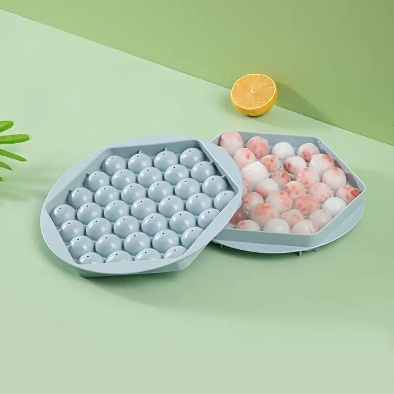 Plastic Ice Cube Tray Mini Circle Making Round Shape Mold Multicolor Plastic Ice Cube Tray-image-0