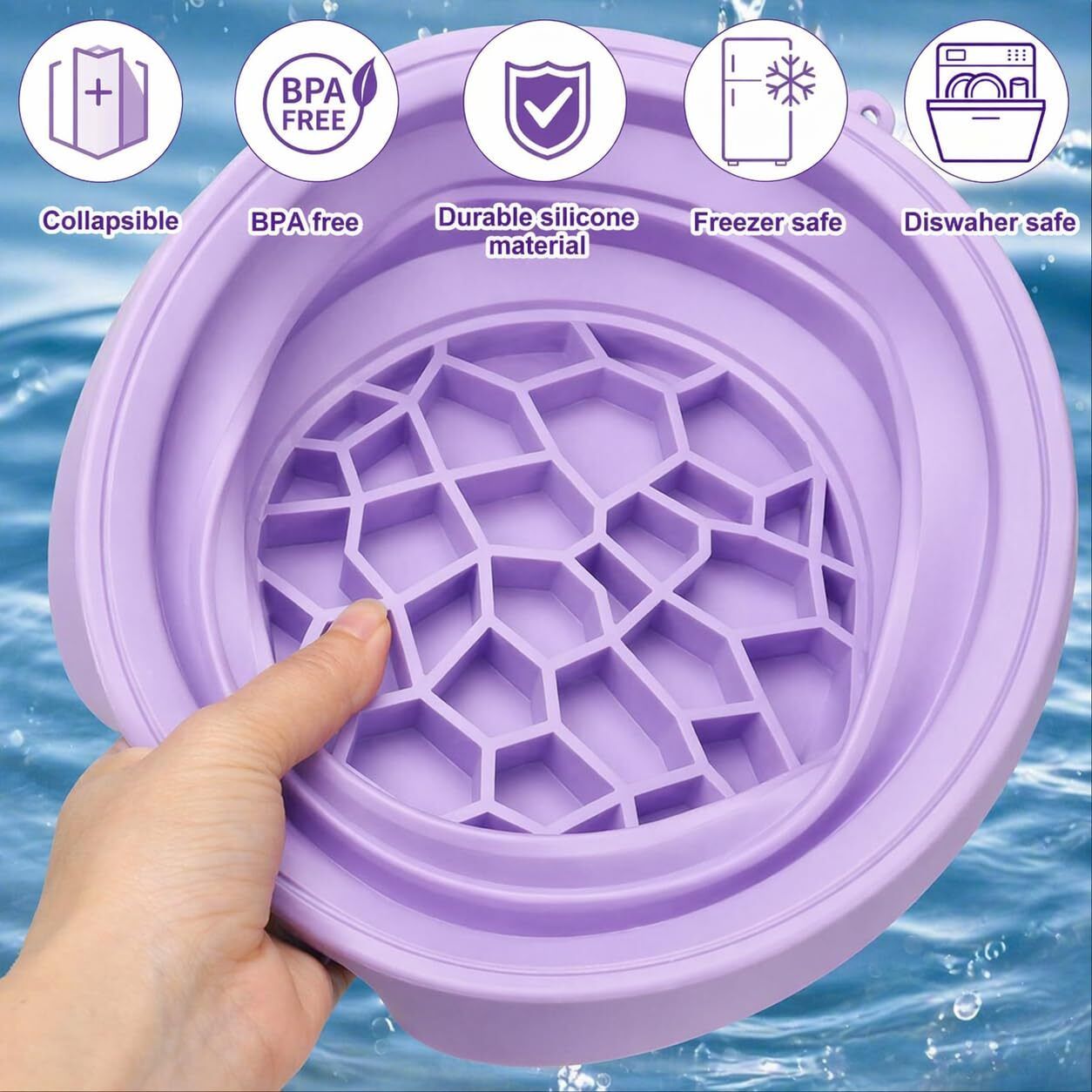 pnfusion Collapsible Silicone Ice Facial Bowl Purple Silicone Ice Cube Tray-picture-42