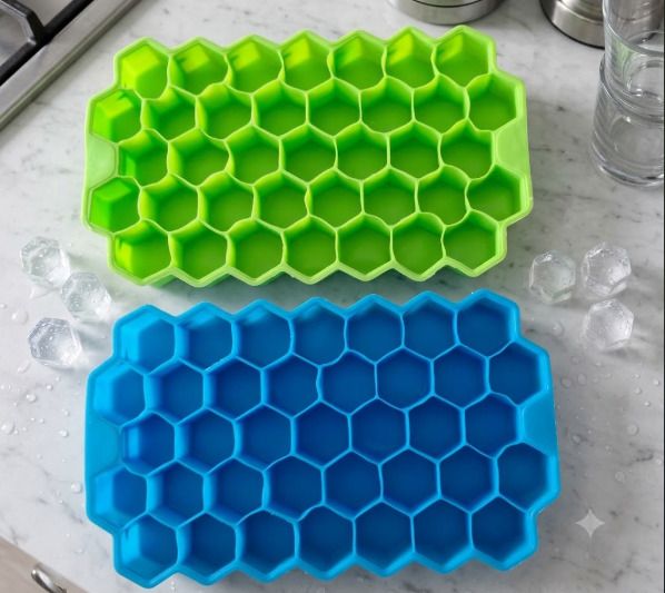 KAPOOR MULTICOLOR ICE TRAY 02 Blue, Green Silicone Ice Cube Tray-image-0