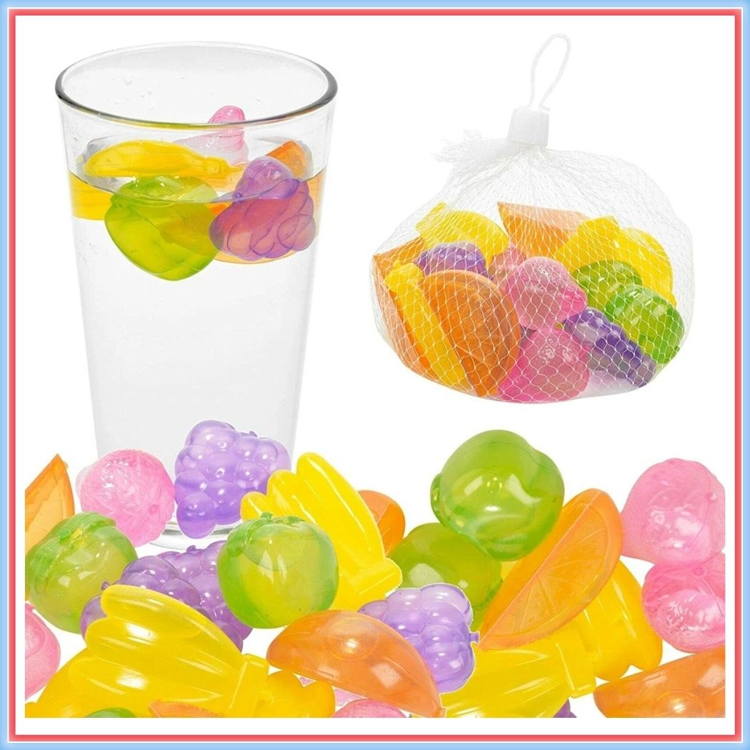 arkonnect Reusable Fruit Shaped Ice Cubes, Ice Cubes Mould Filled with Pure Water Multicolor Silicone Ice Cube Tray-picture-30