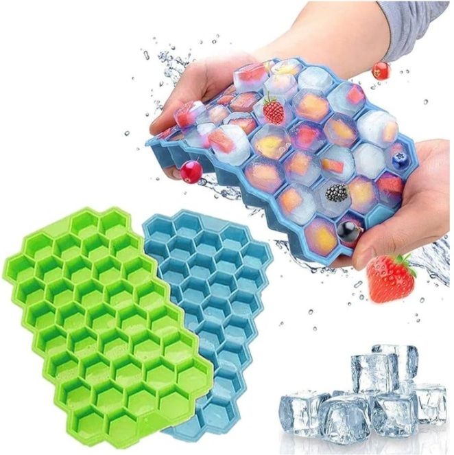 Honeycomb Silicone Ice Cube Mold Easy Release Ice Tray for Home Refrigerator Green Silicone Ice Cube Tray-image-35