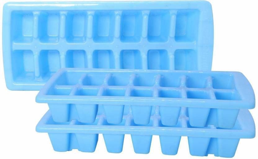Ice cube Mould Pack of 3 Green Plastic Ice Cube Tray-image-12