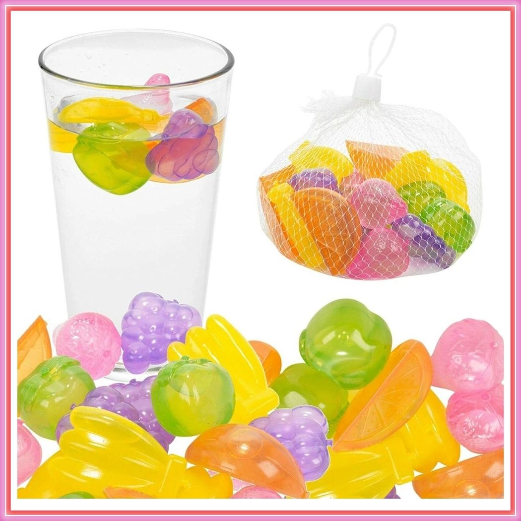 arkonnect Reusable Fruit Ice Cubes for Juice Water Mocktails Pack of 20 Multicolor Silicone Ice Cube Tray-picture-11