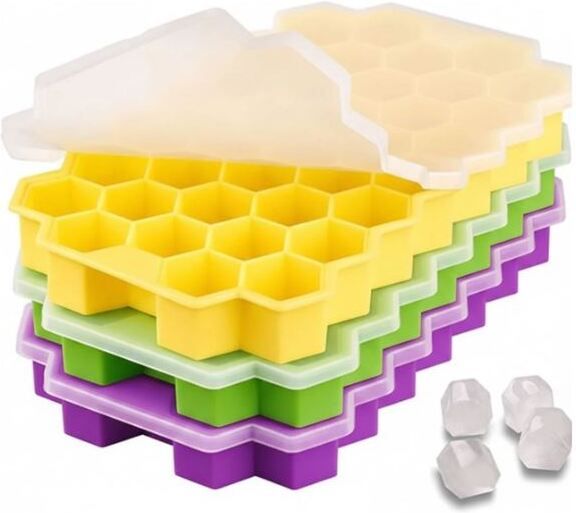 37 Cavity Multicolor Silicone Ice Cube Tray-image-27