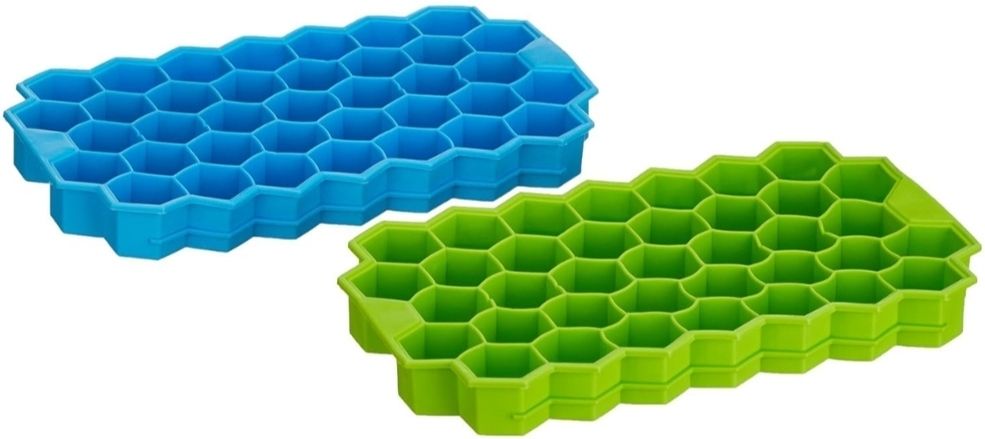 Honeycomb Ice Cube Tray Green Plastic Ice Cube Tray-image-5