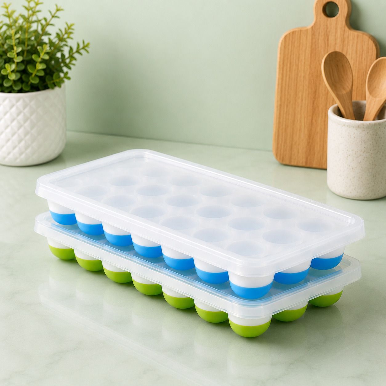 sprinkle 1x pop up ice tray 24 Blue Silicone Ice Cube Tray-picture-44