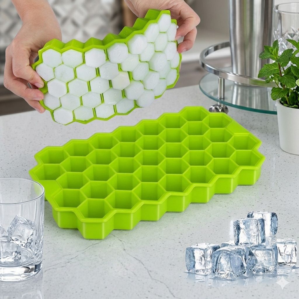 aaroofashion Hexa Chill Tray Green Silicone Ice Cube Tray-picture-38