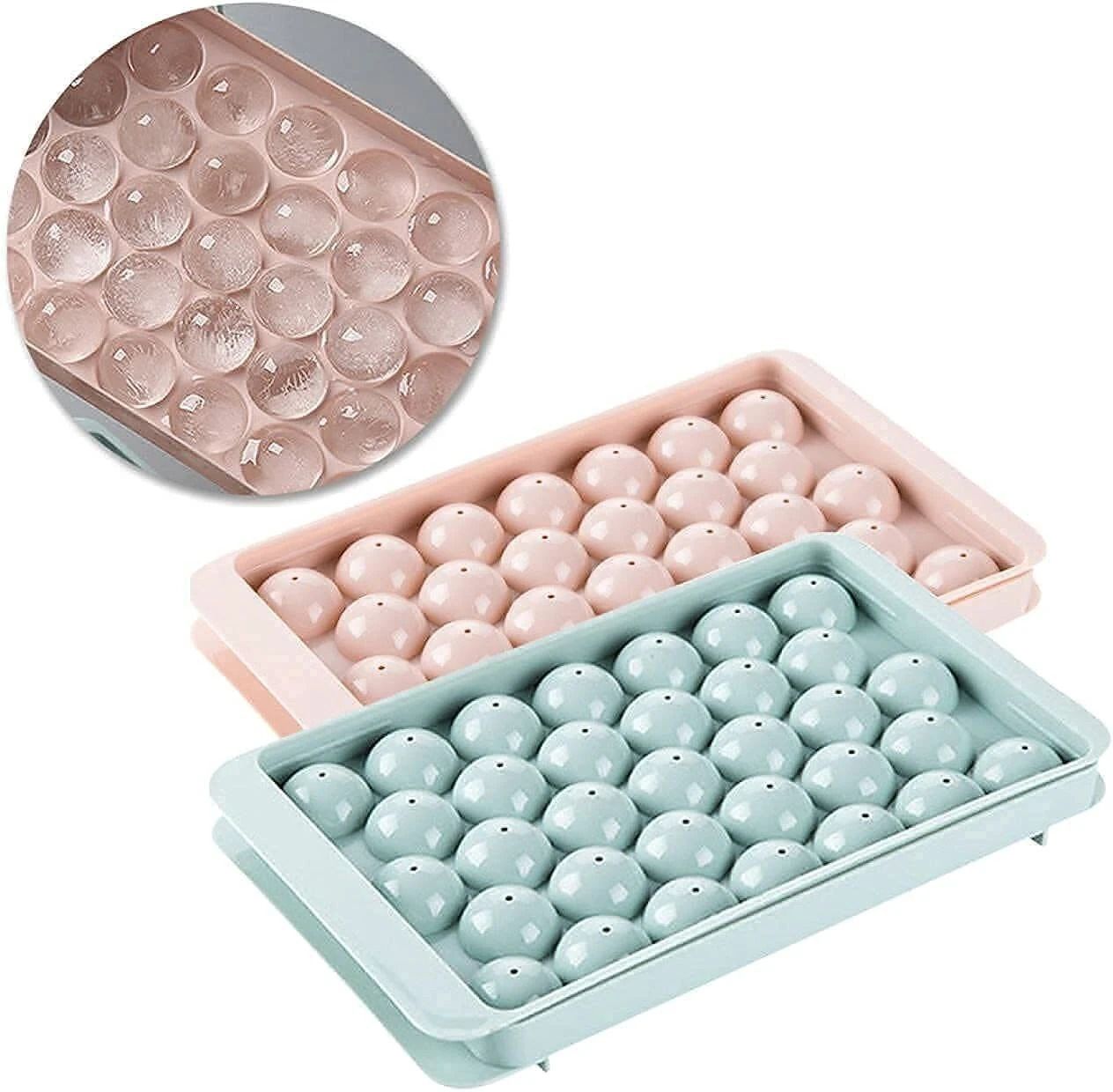 33-Cavity Mini Ice Cube Tray Easy Release Perfect for Cocktails and More Multicolor Plastic Ice Ball Tray