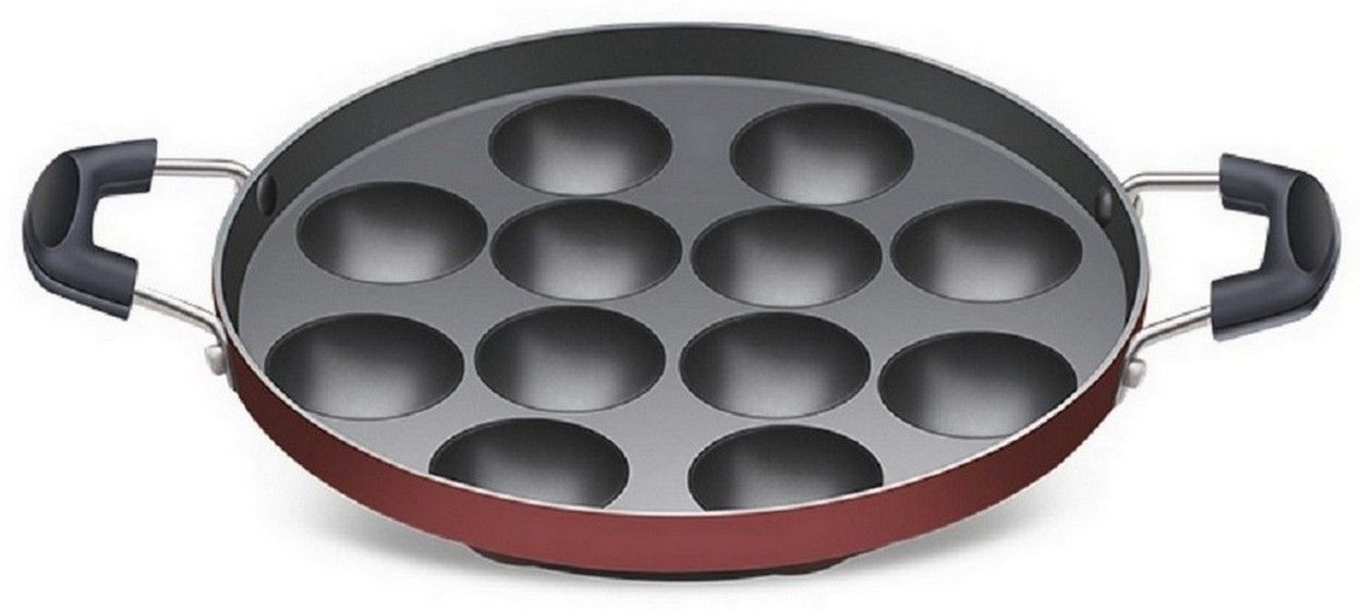 Paniyarakkal Paniyaram Appam Pan Aebleskiver Maker Pan Cake Maker Ponganal Maker Tawa 23 cm diameter with Lid-image-21