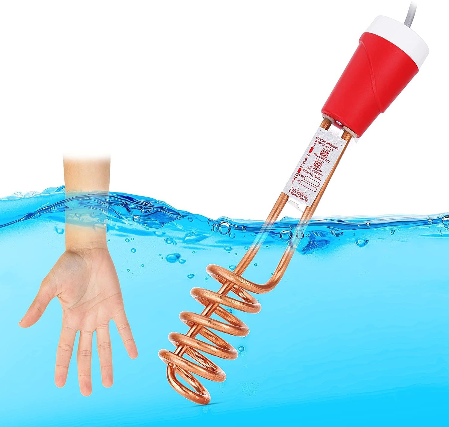 Waterproof Shock Proof 2000 W Copper Immersion Heater Rod (Multicolor) 2000 W Shock Proof Immersion Heater Rod-image-28