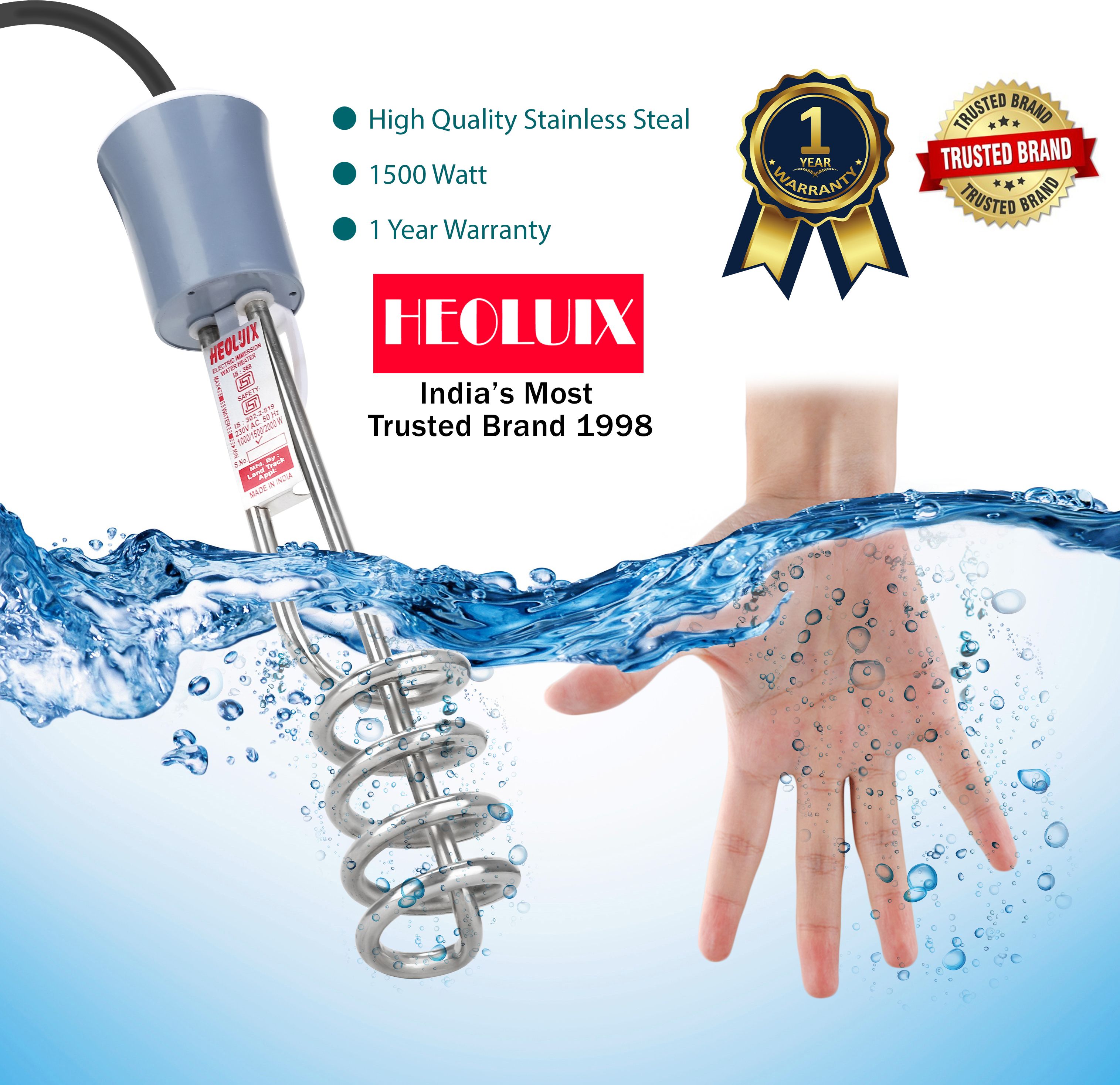 Water Proof & shock proof 2000watt electric Water Heater Immersion Rod. 2000 W Shock Proof Immersion Heater Rod-image-45
