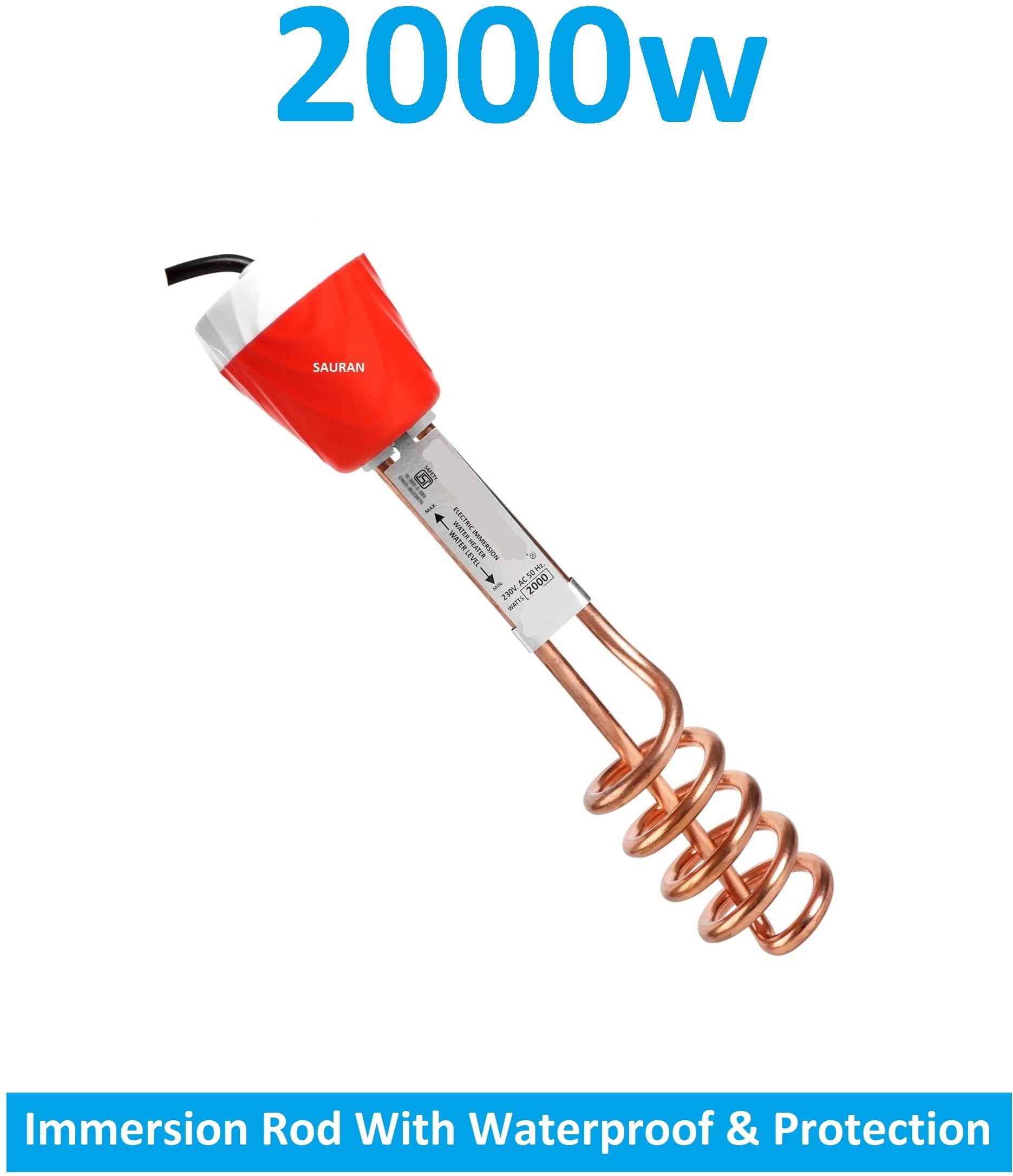 sauran Electric Water Heater Immersion Rod With Waterproof & Protection (WHR21.1) 1950 W Immersion Heater Rod-picture-14