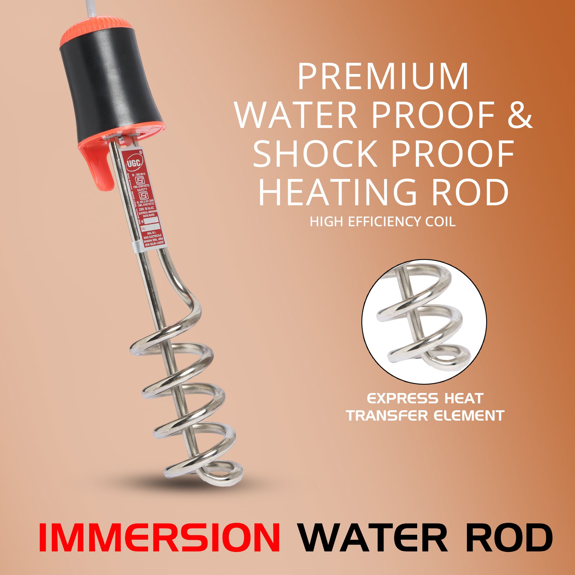 Nickel Plated Immersion Water Heater Rod Shockproof Waterproof 2000 W Shock Proof Immersion Heater Rod-image-18