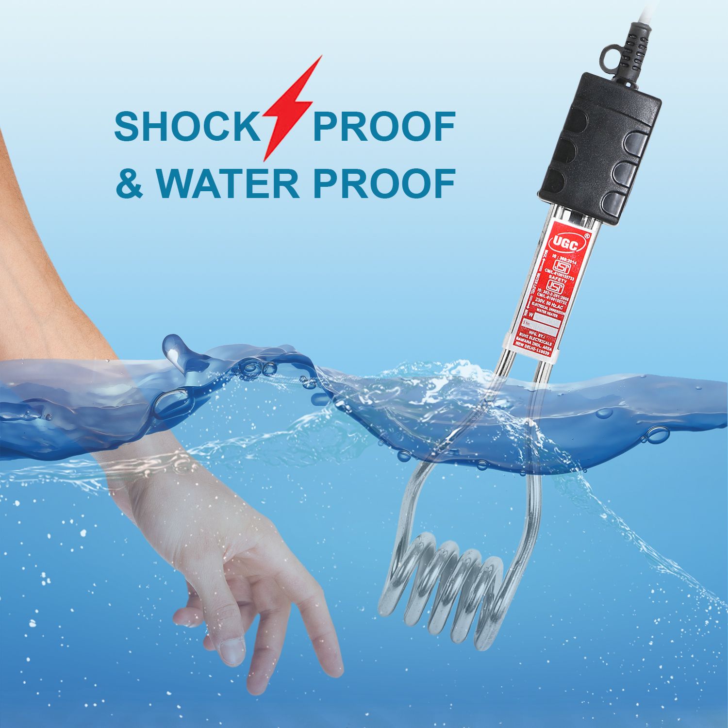 Water Heater Rod with Nickle Element and Warranty 2000 W Shock Proof Immersion Heater Rod-image-42