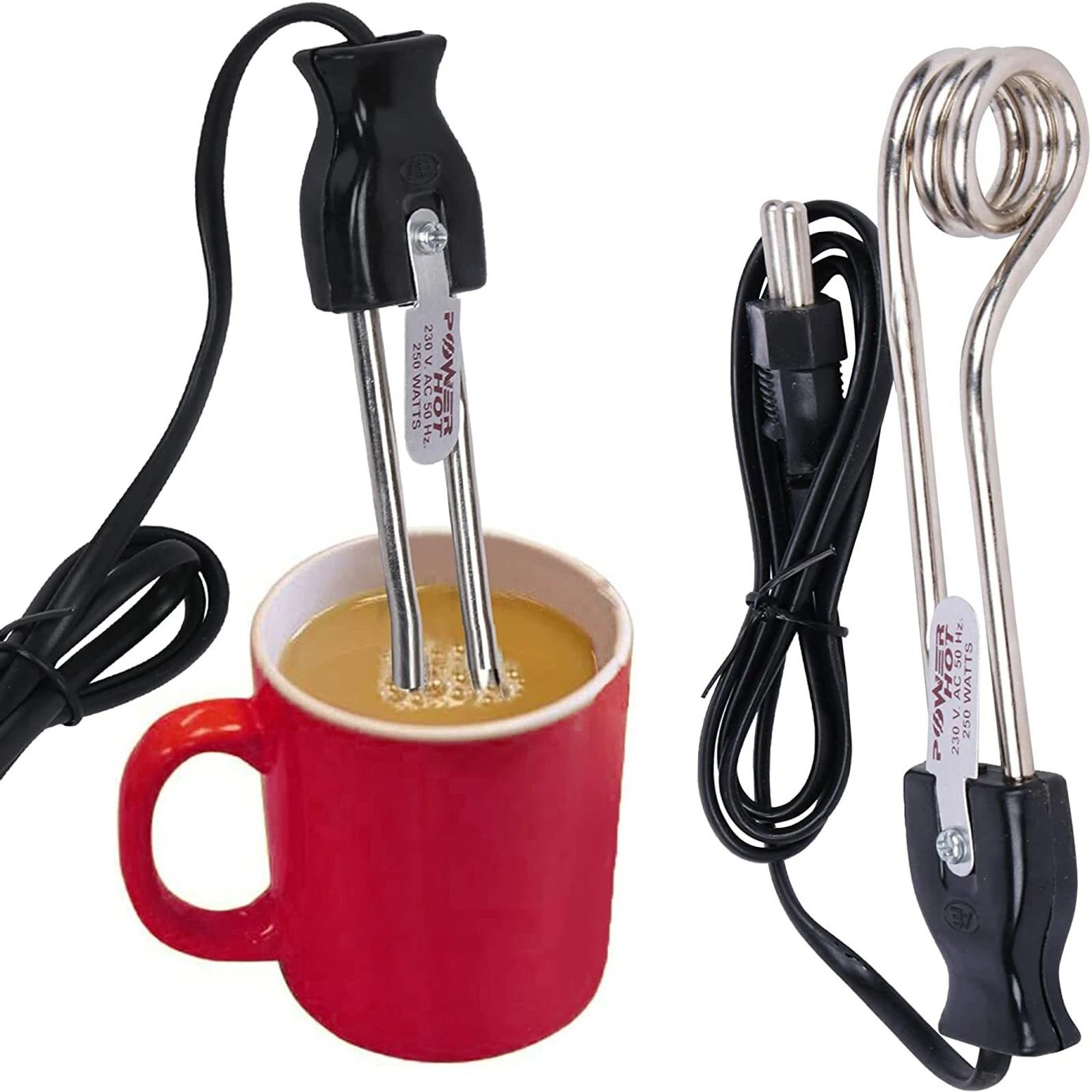 Electric Milk Frother and Coffee Foam 240 Watts Mini Immersion Water Heater Rod 1000 W Shock Proof Immersion Heater Rod-image-12