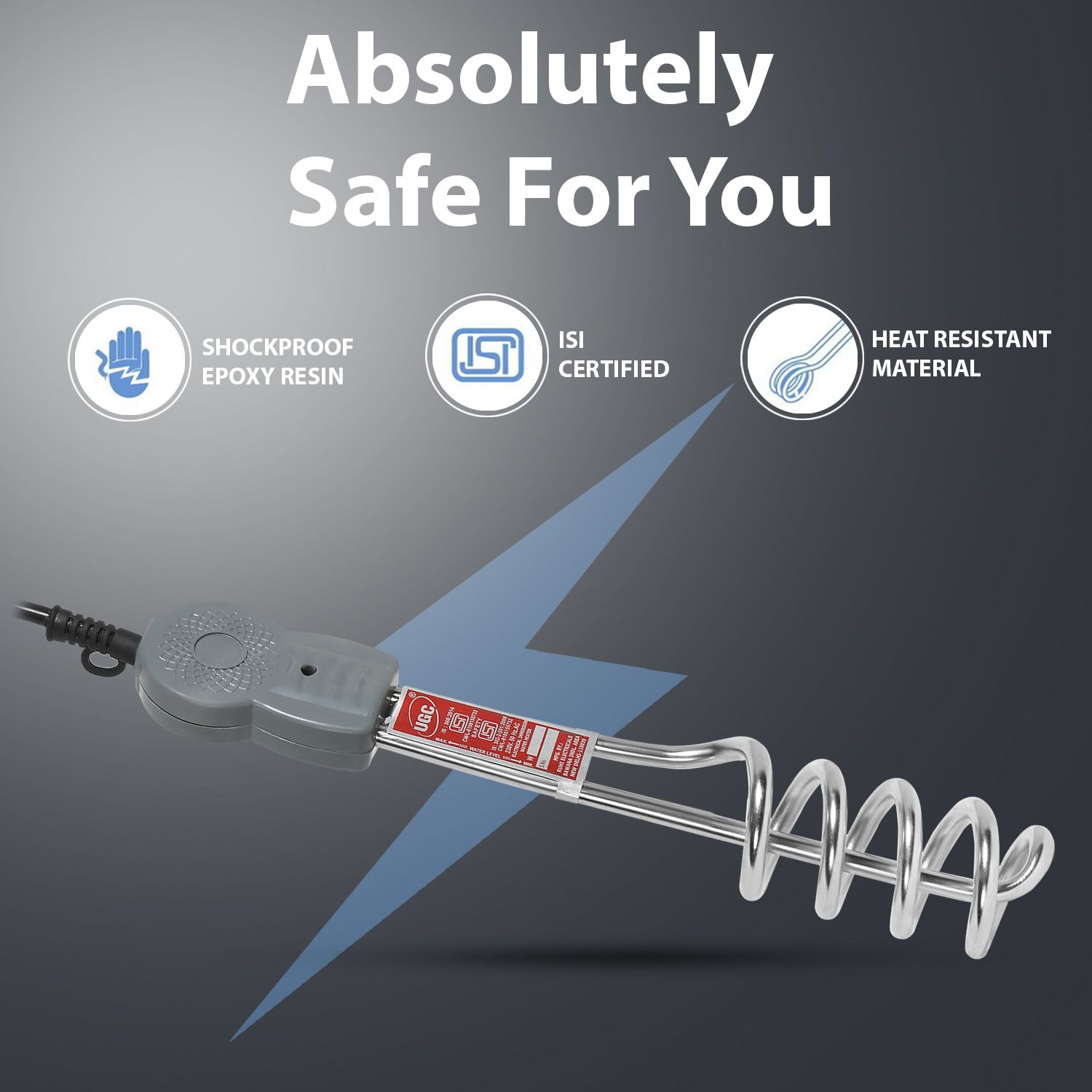 Immersion Rod | ISI Approved | Nickel Coated | Shockproof | 1 Yr Warranty 2000 W Shock Proof Immersion Heater Rod-image-10